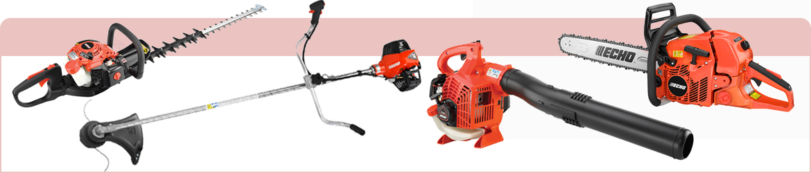 Echo hedge trimmer, weed wacker, handheld blower, and chainsaw